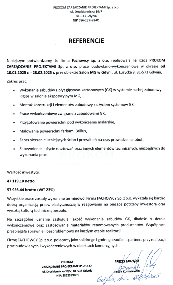 PROKOM - Salon MG - Budowlano-wykończeniowe w Gdyni