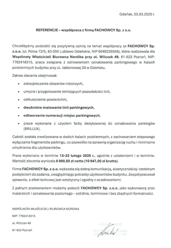 PRONEKO - Biurowiec Nordika - Prace malarskie i wykończeniowe